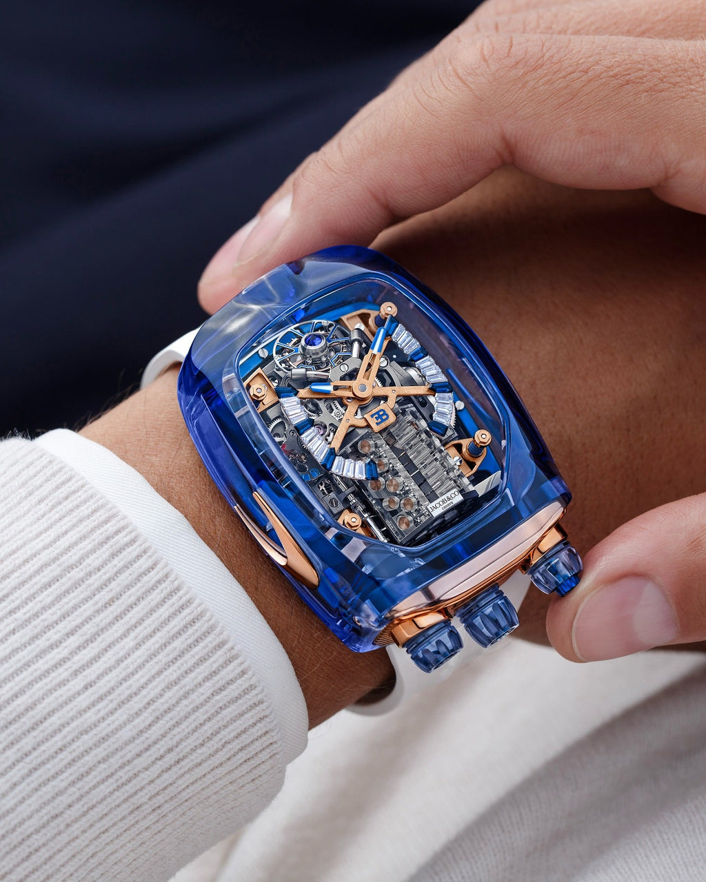 Limited Edition Jacob & Co. Bugatti Chiron Tourbillon watch (I01)