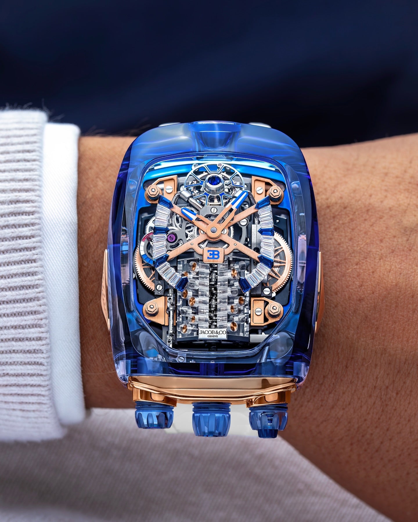 Limited Edition Jacob & Co. Bugatti Chiron Tourbillon watch (I01)