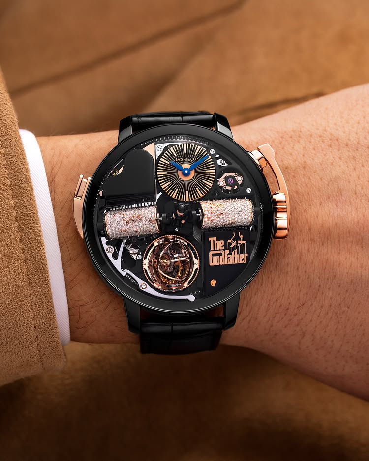 Limited Edition Jacob & Co. Opera Godfather black DLC titanium watch (I01)