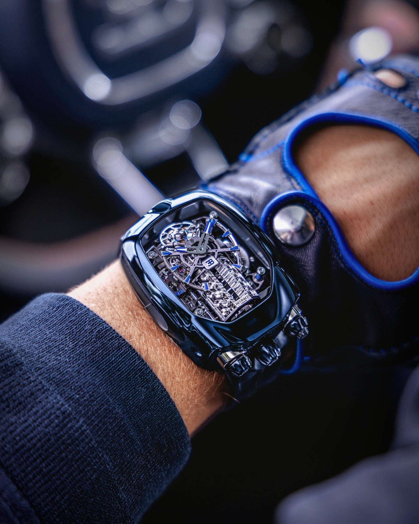 Limited Edition Jacob & Co. Bugatti Chiron Tourbillon watch (I01)