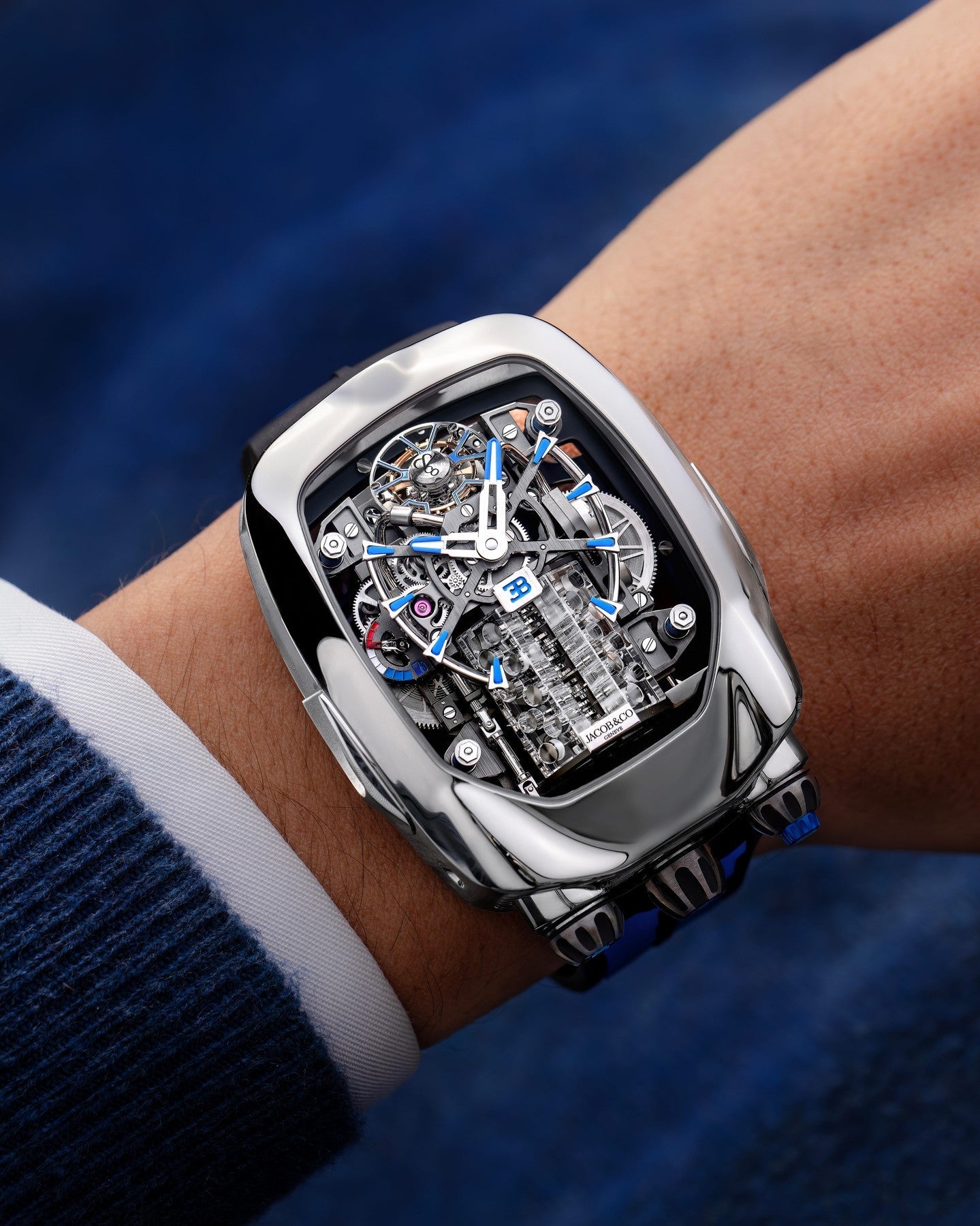 Limited Edition Jacob & Co. Bugatti Chiron Tourbillon watch (I01)